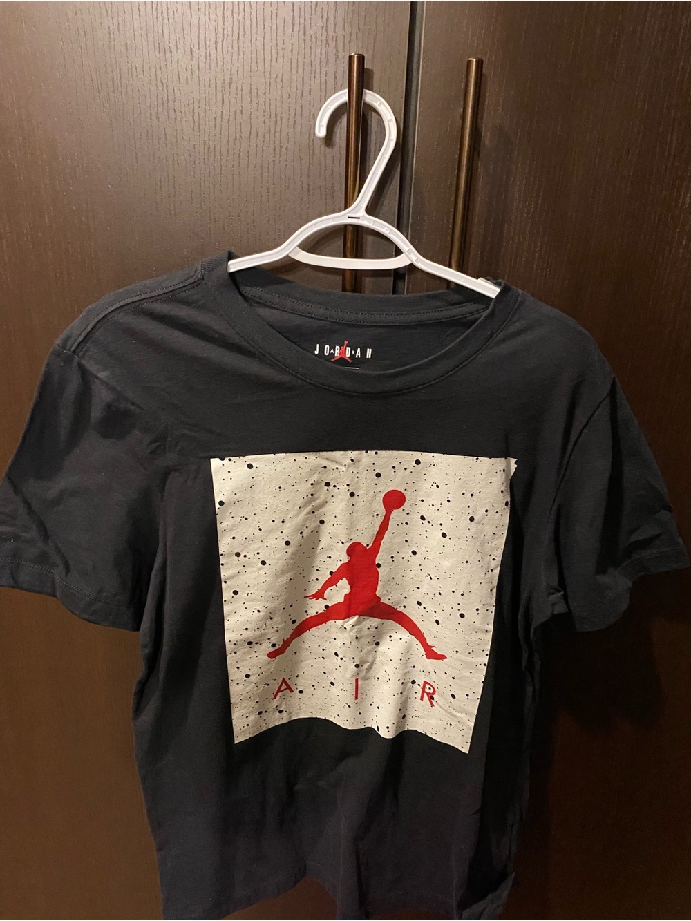 Jordan Black T-Shirt with Red Jumpman Logo